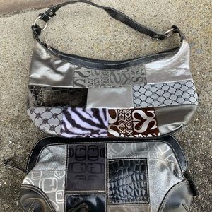 Pocket book with matching clutch